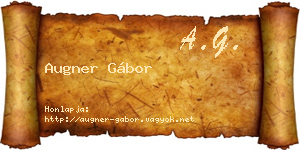 Augner Gábor névjegykártya